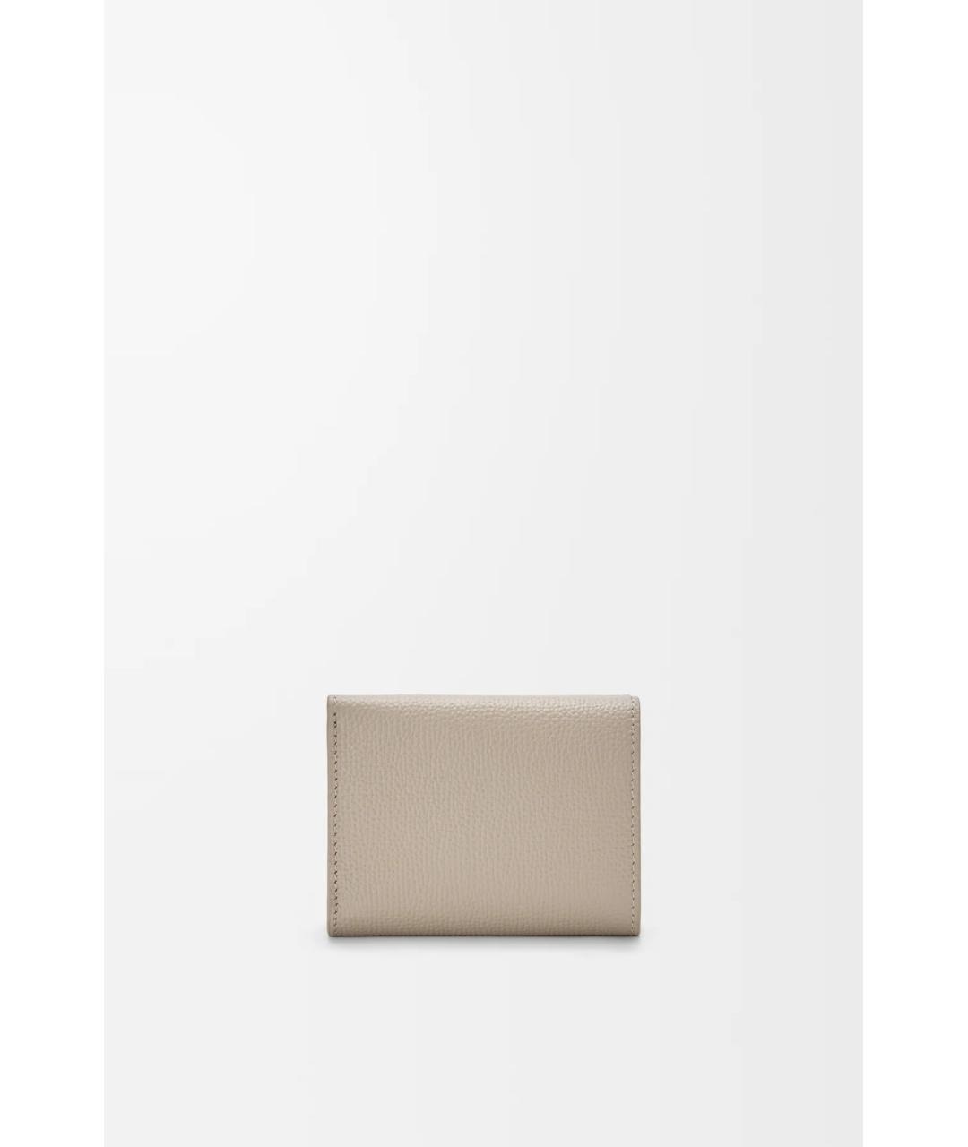 LOEWE Бежевый кожаный кошелек, фото 4