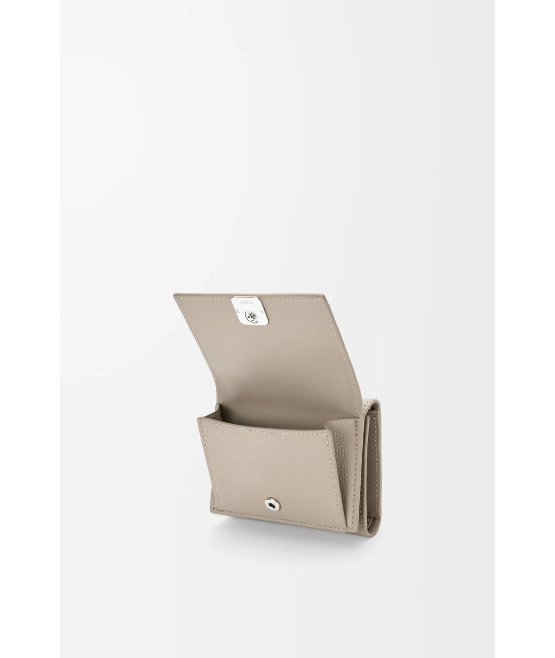 LOEWE Бежевый кожаный кошелек, фото 5