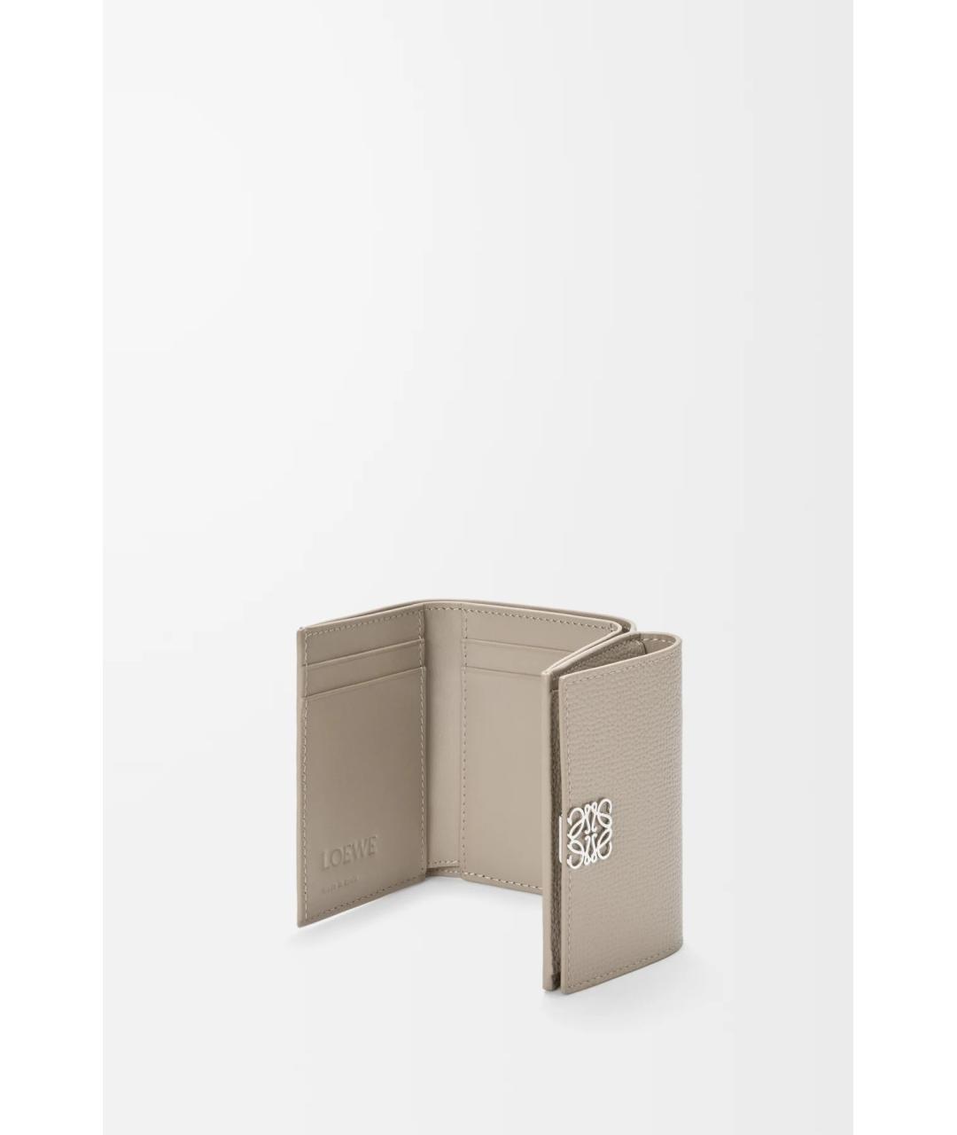 LOEWE Бежевый кожаный кошелек, фото 3