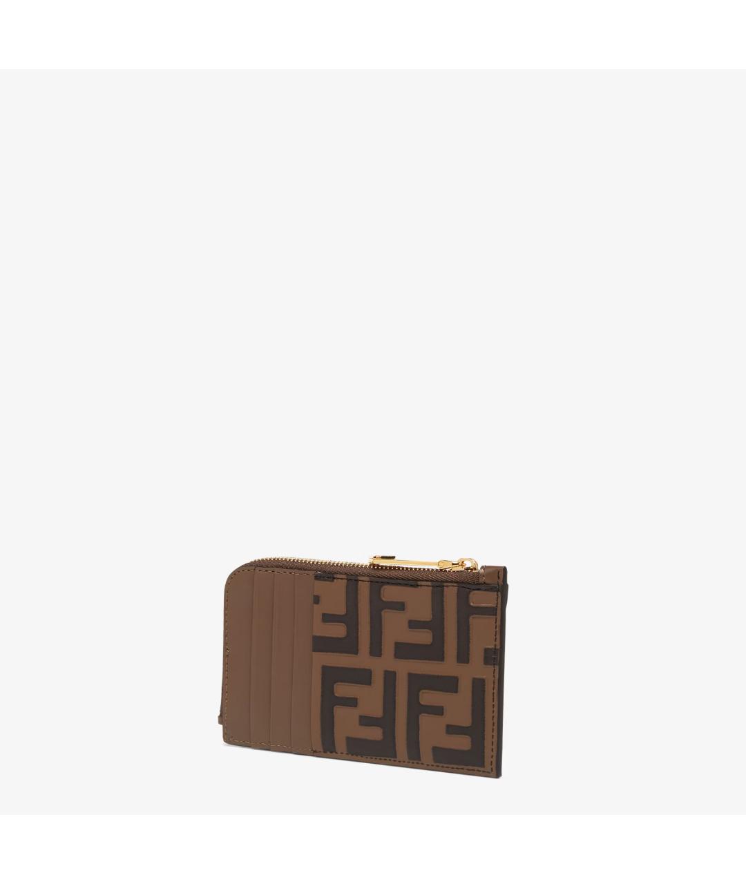 FENDI Коричневый кожаный кардхолдер, фото 2