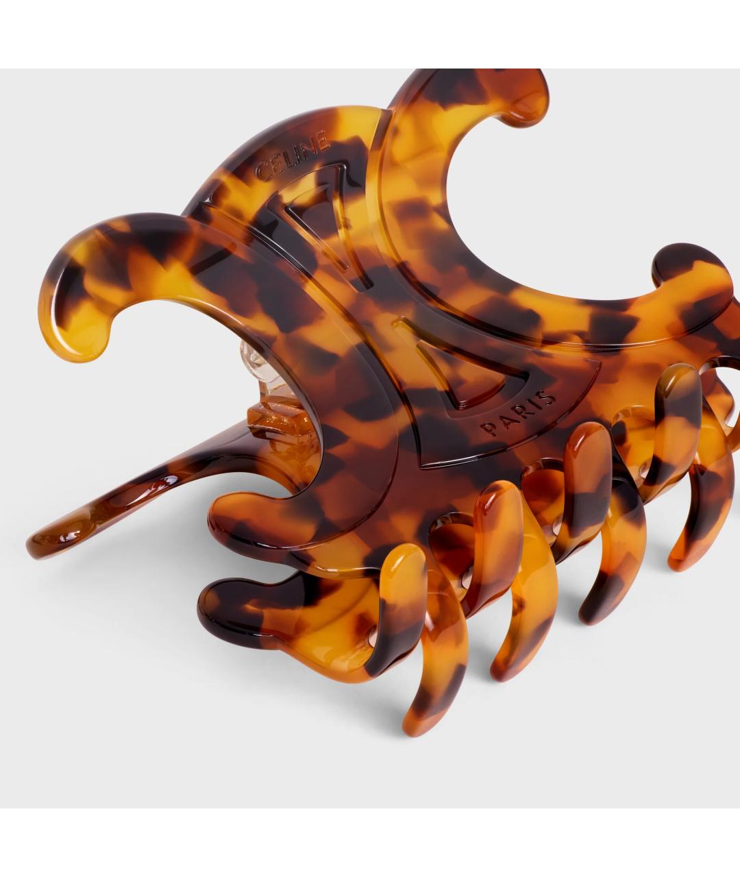 CELINE Коричневая заколка, фото 3