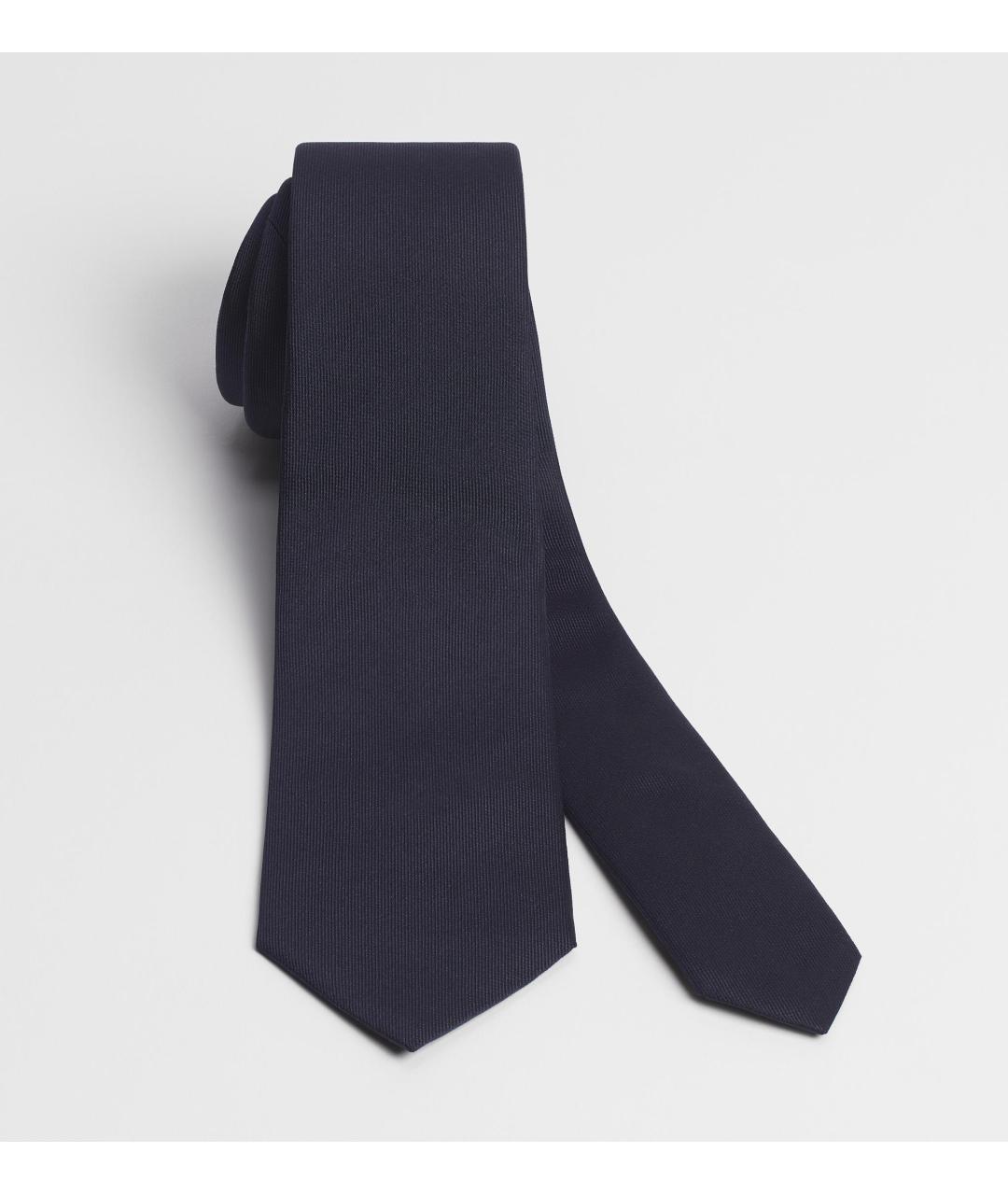 CHRISTIAN DIOR Синий шелковый галстук, фото 3