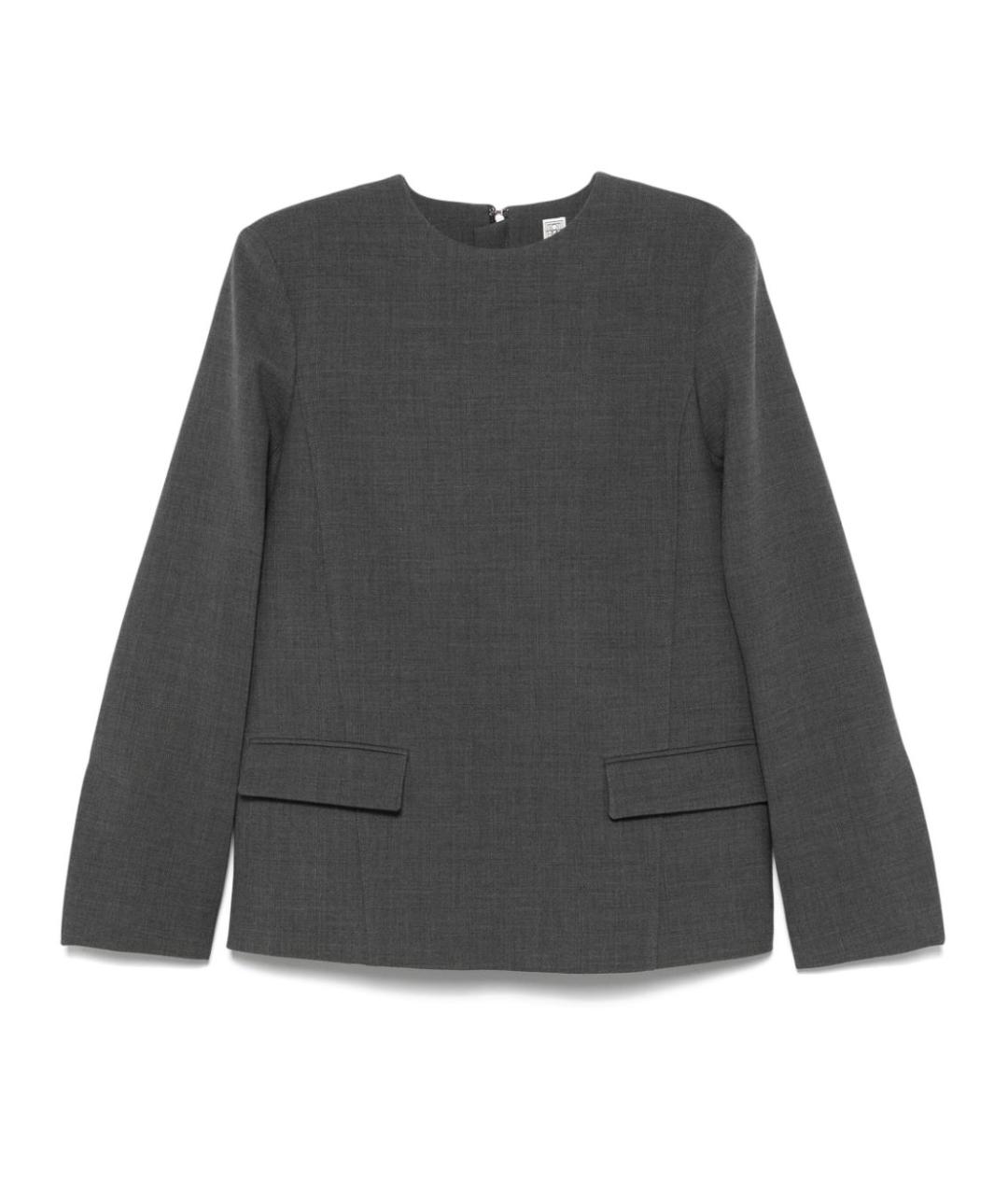 TOTEME Серая полиамидовая рубашка, фото 1