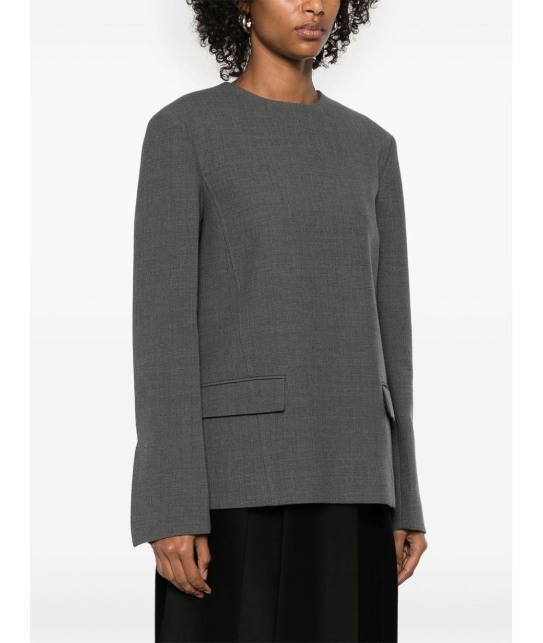 TOTEME Серая полиамидовая рубашка, фото 3