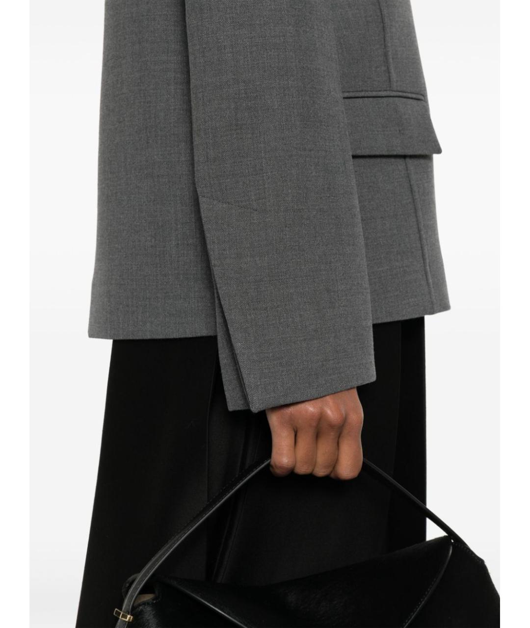 TOTEME Серая полиамидовая рубашка, фото 4