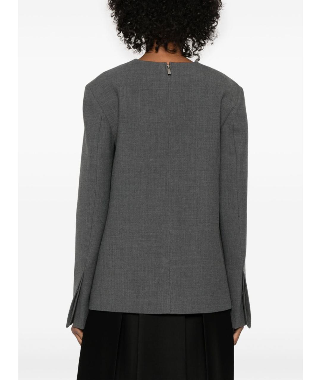 TOTEME Серая полиамидовая рубашка, фото 2