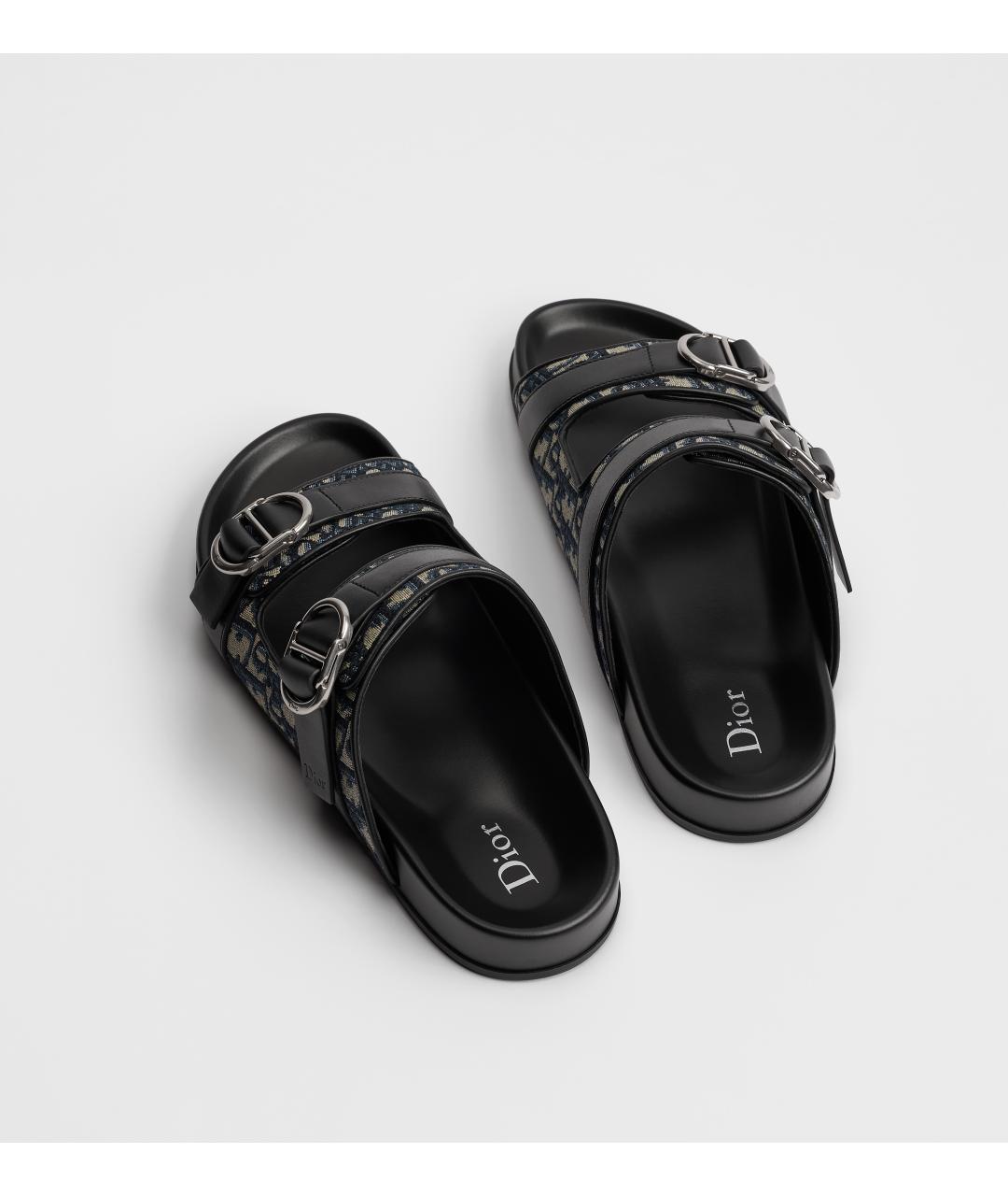 CHRISTIAN DIOR Мульти текстильные сандалии, фото 4