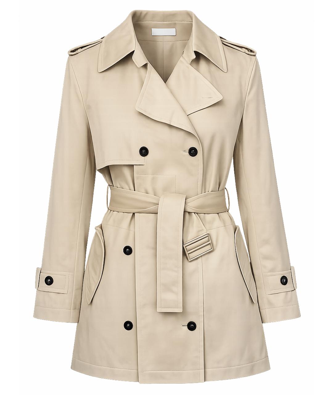 SAINT LAURENT Бежевый хлопковый тренч/плащ, фото 1