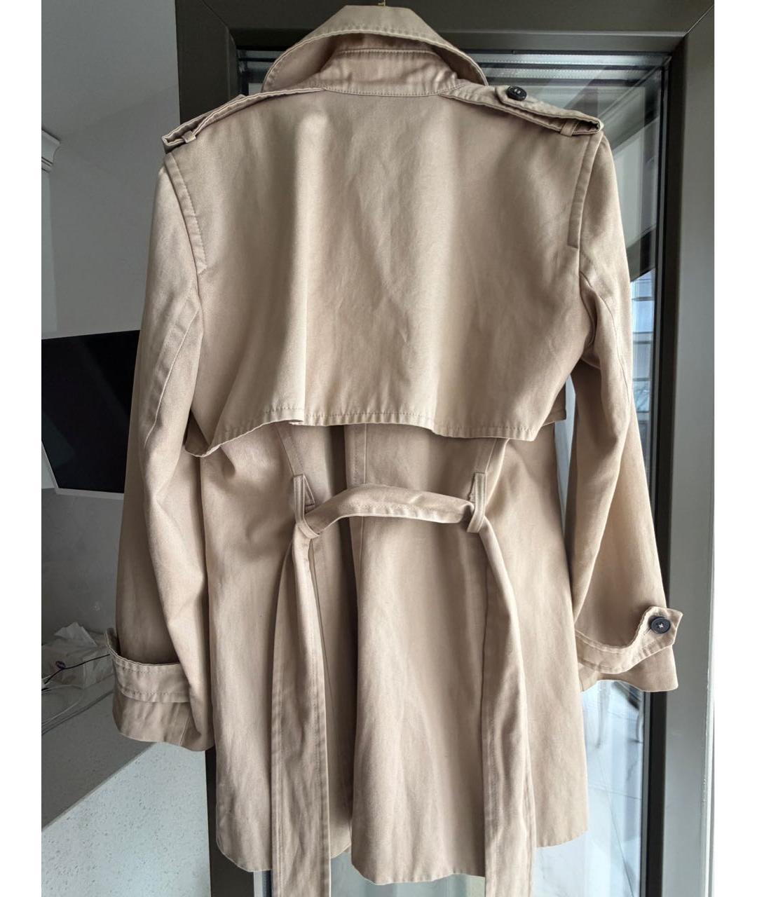 SAINT LAURENT Бежевый хлопковый тренч/плащ, фото 2