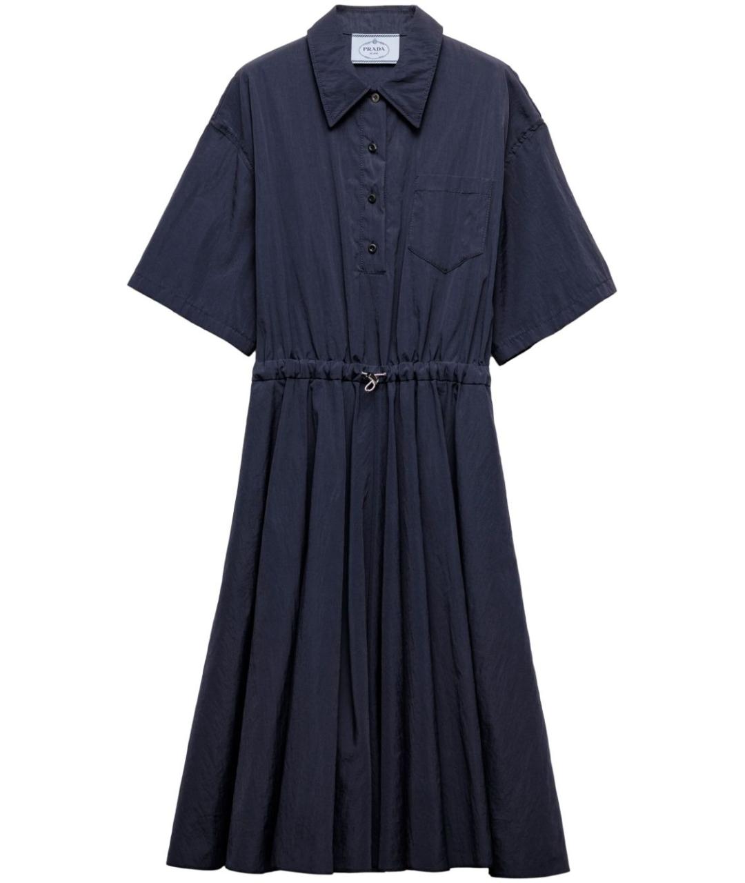 PRADA Синее хлопковое повседневное платье, фото 1