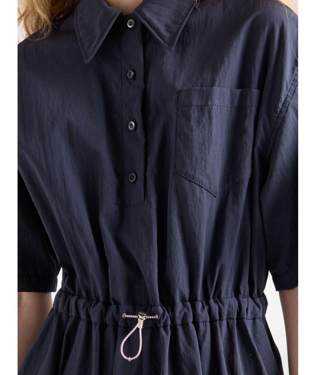PRADA Синее хлопковое повседневное платье, фото 2