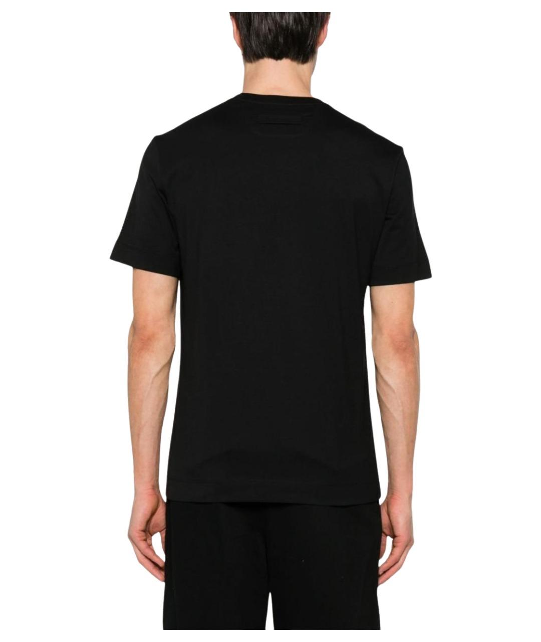 ZEGNA Черная хлопковая футболка, фото 4