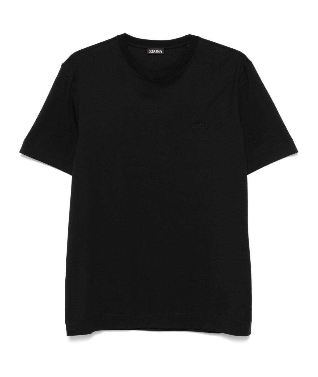 ZEGNA Черная хлопковая футболка, фото 1