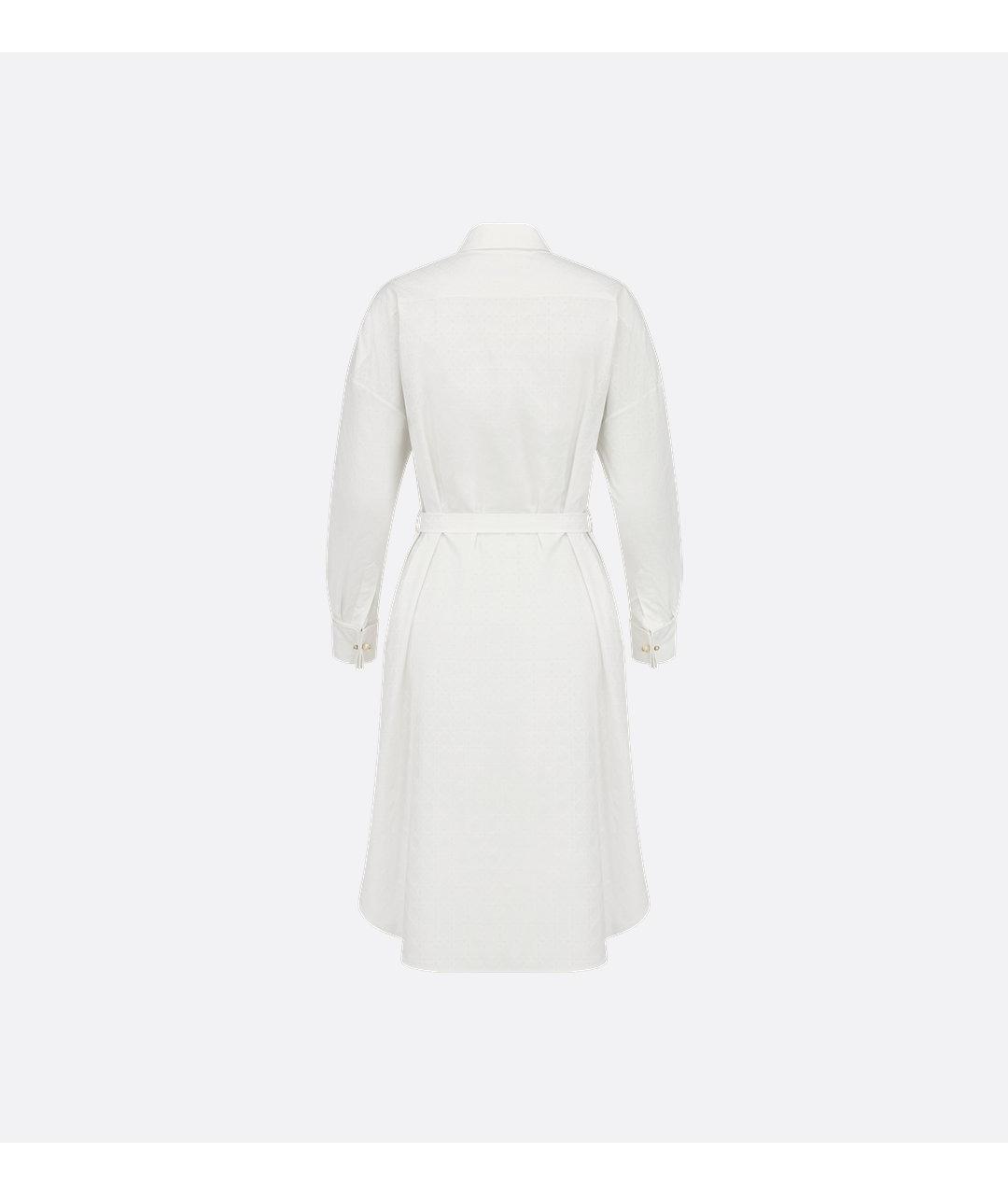 CHRISTIAN DIOR Белое хлопковое повседневное платье, фото 2