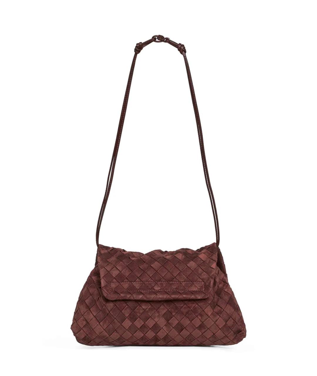 BOTTEGA VENETA Коричневая кожаная сумка через плечо, фото 3