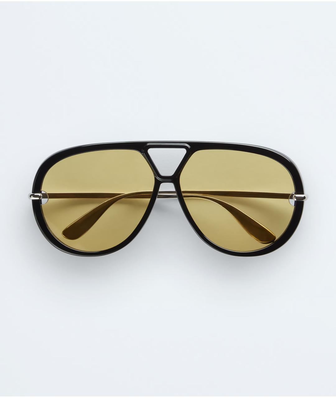 BOTTEGA VENETA Черные пластиковые солнцезащитные очки, фото 4