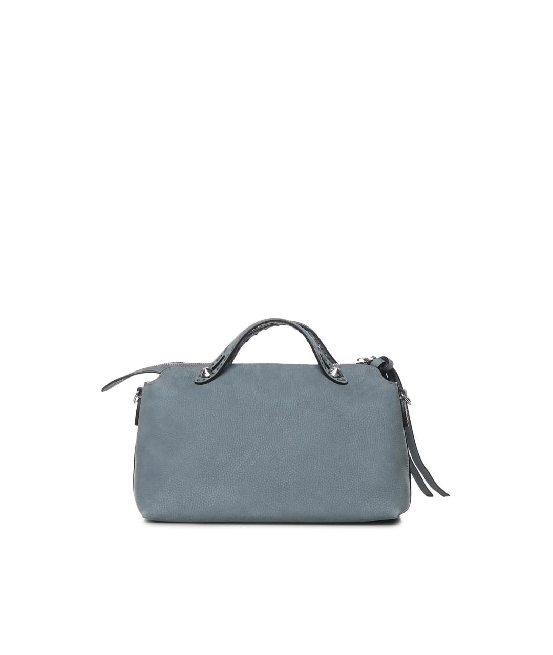 FENDI Голубая кожаная сумка с короткими ручками, фото 4