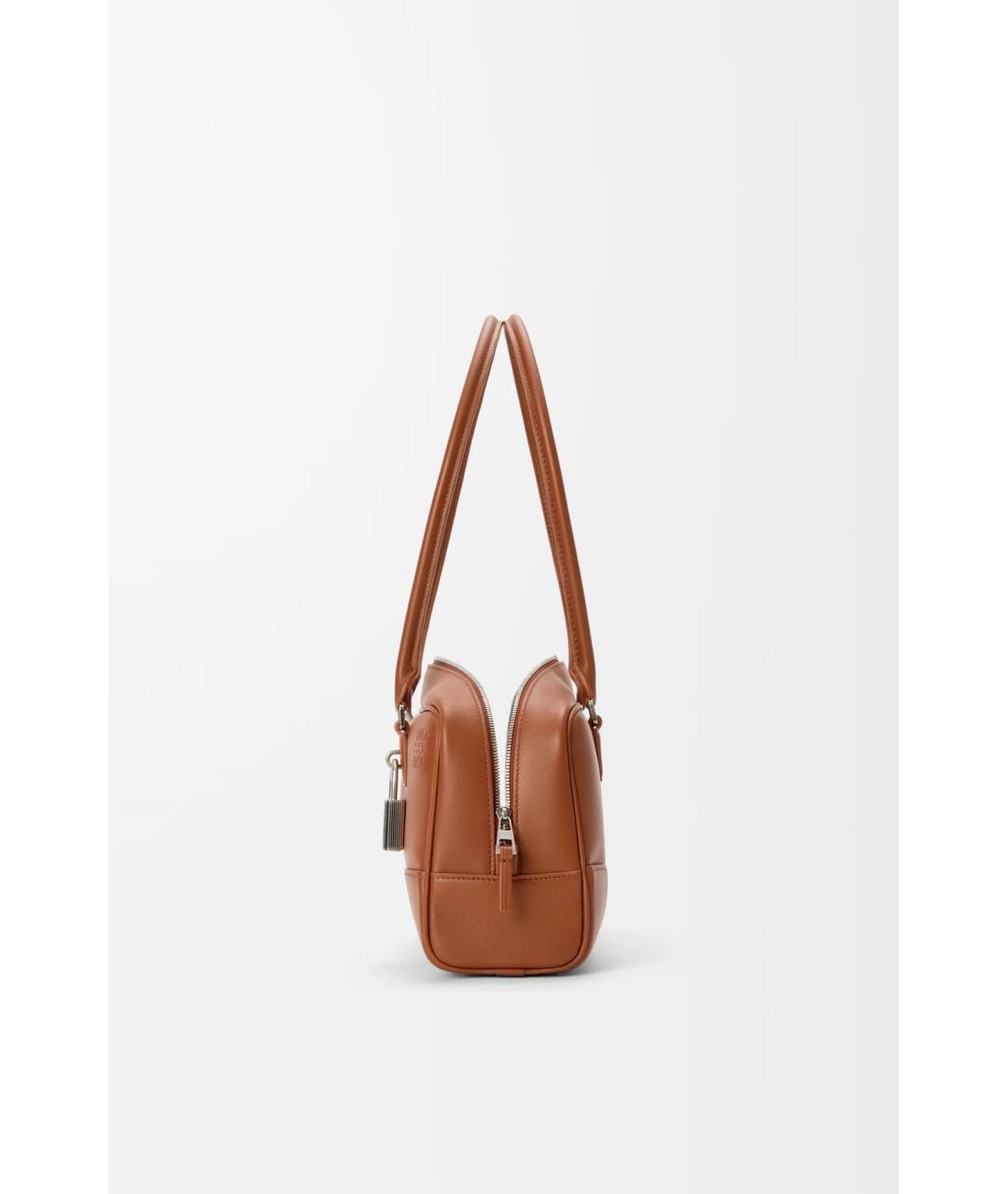 LOEWE Коричневая кожаная сумка через плечо, фото 3