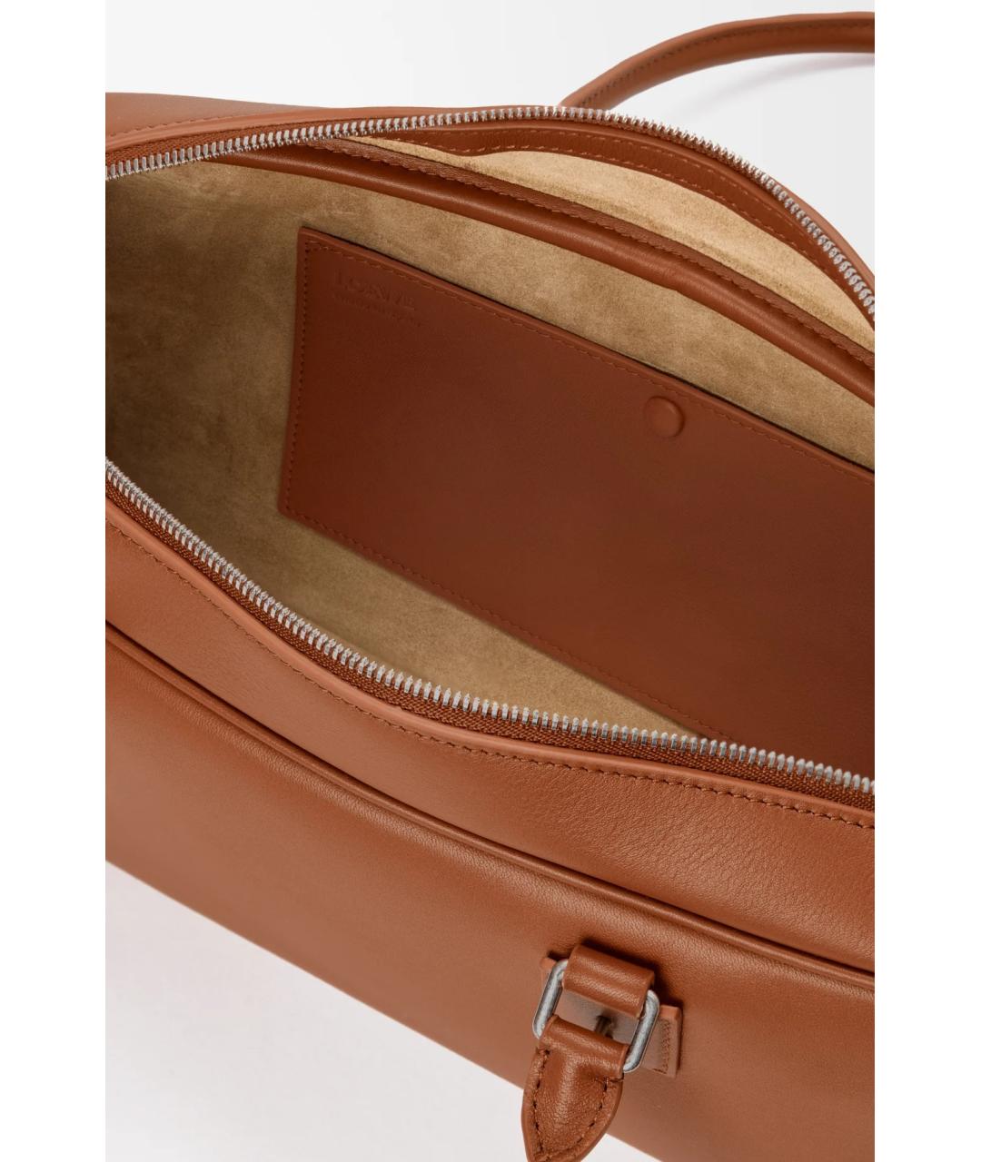 LOEWE Коричневая кожаная сумка через плечо, фото 4