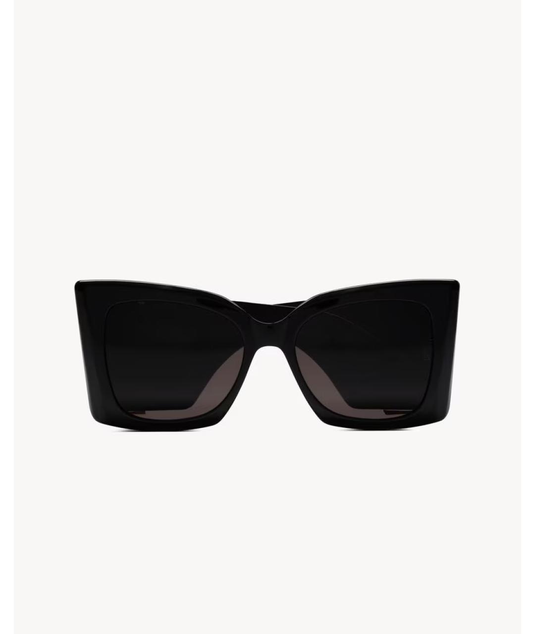 SAINT LAURENT Черные пластиковые солнцезащитные очки, фото 1