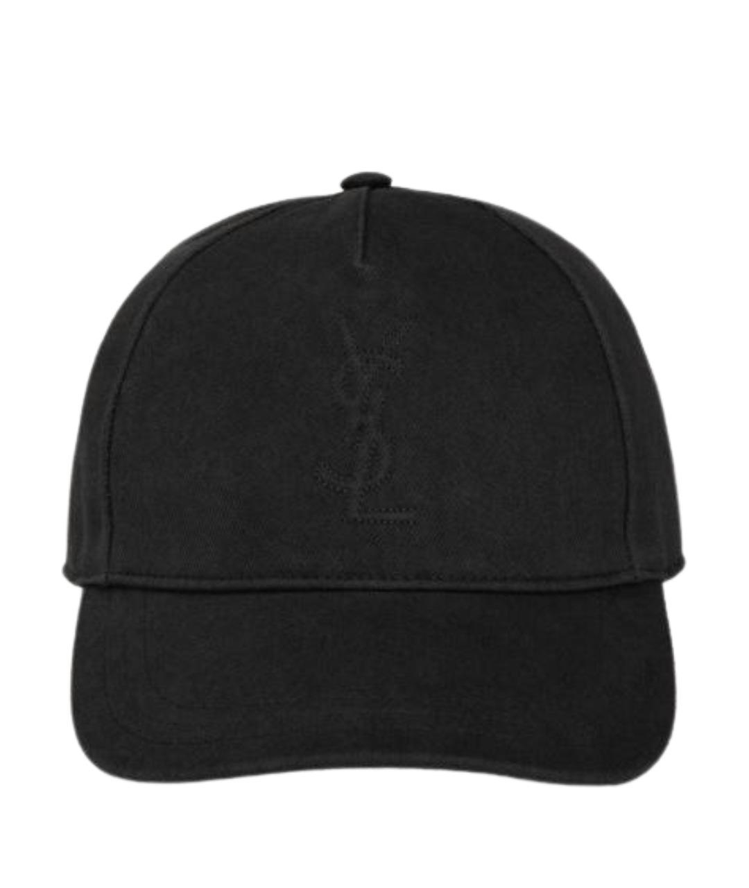 SAINT LAURENT Черная хлопковая кепка/бейсболка, фото 1