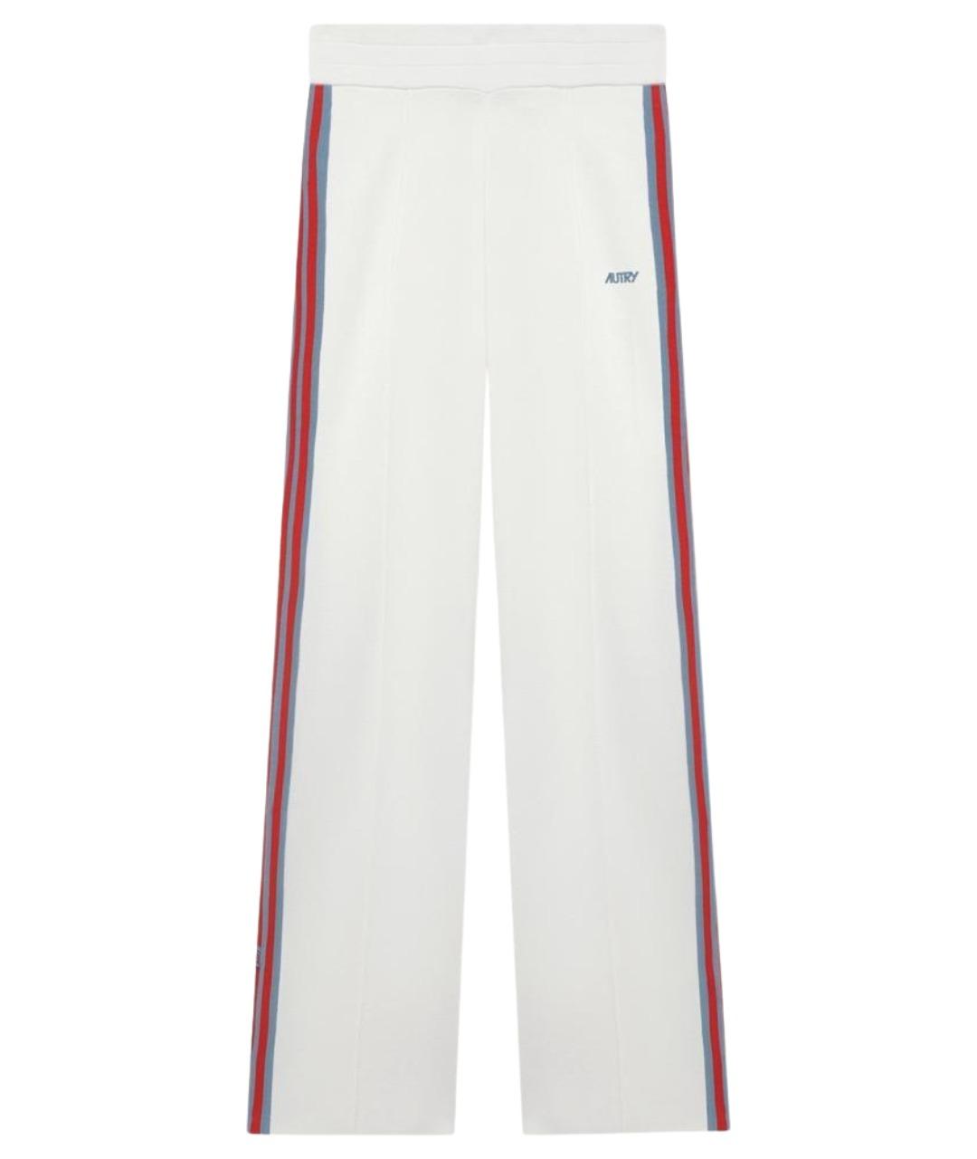 AUTRY Белые вискозные прямые брюки, фото 1