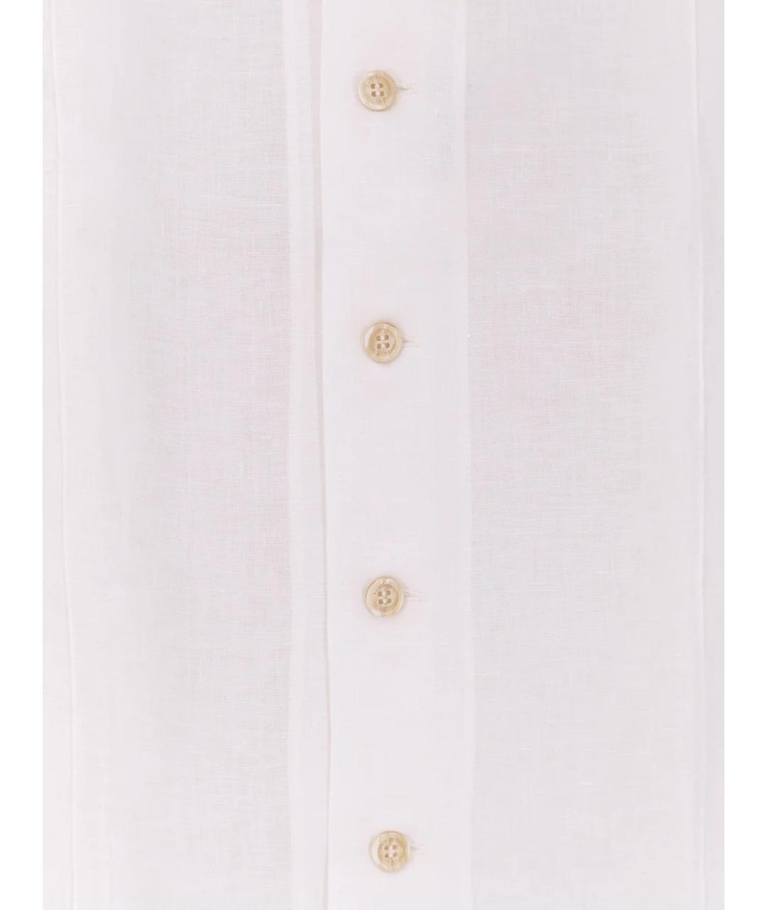 BRUNELLO CUCINELLI Белая льняная кэжуал рубашка, фото 3