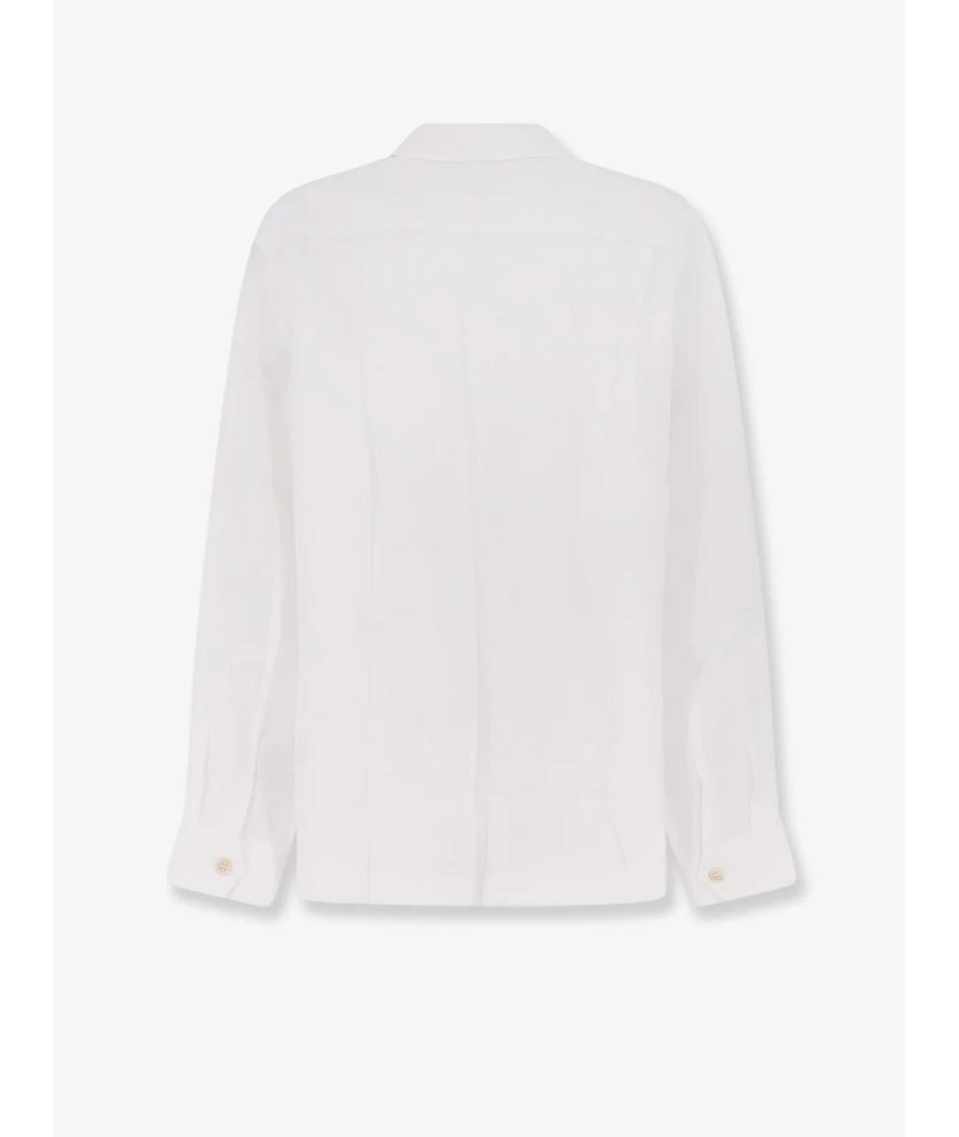 BRUNELLO CUCINELLI Белая льняная кэжуал рубашка, фото 2