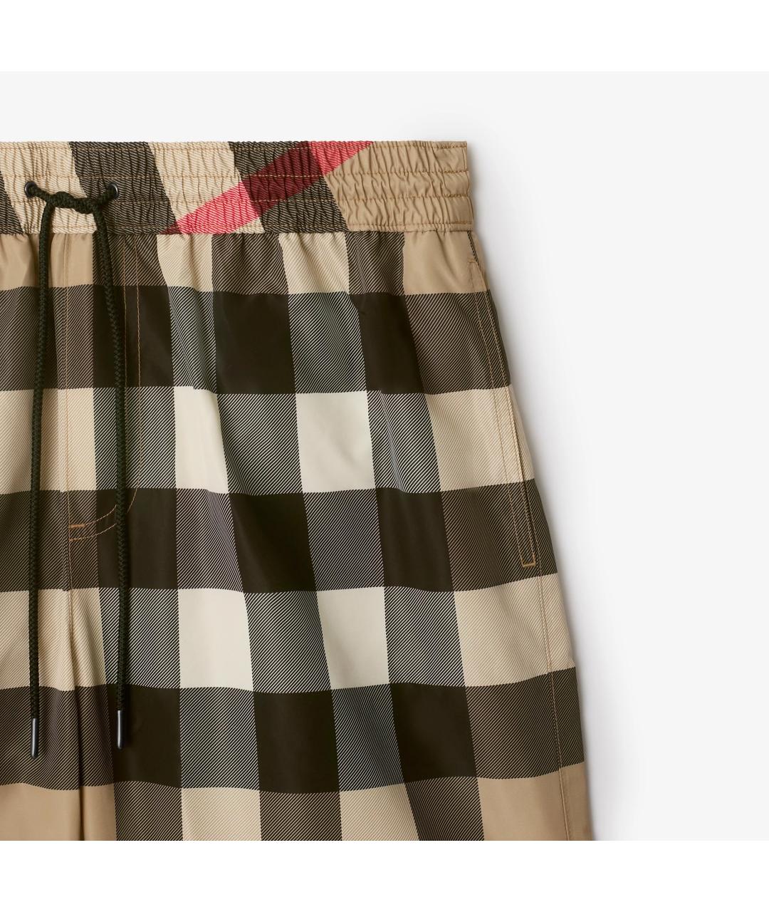 BURBERRY Бежевые полиэстеровые шорты, фото 2