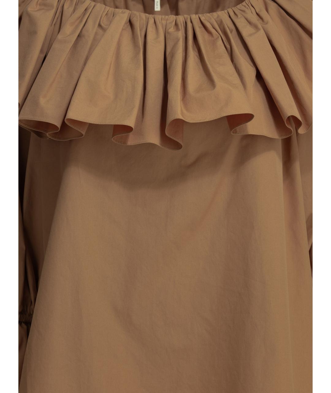 CHLOE Коричневая хлопковая рубашка, фото 3