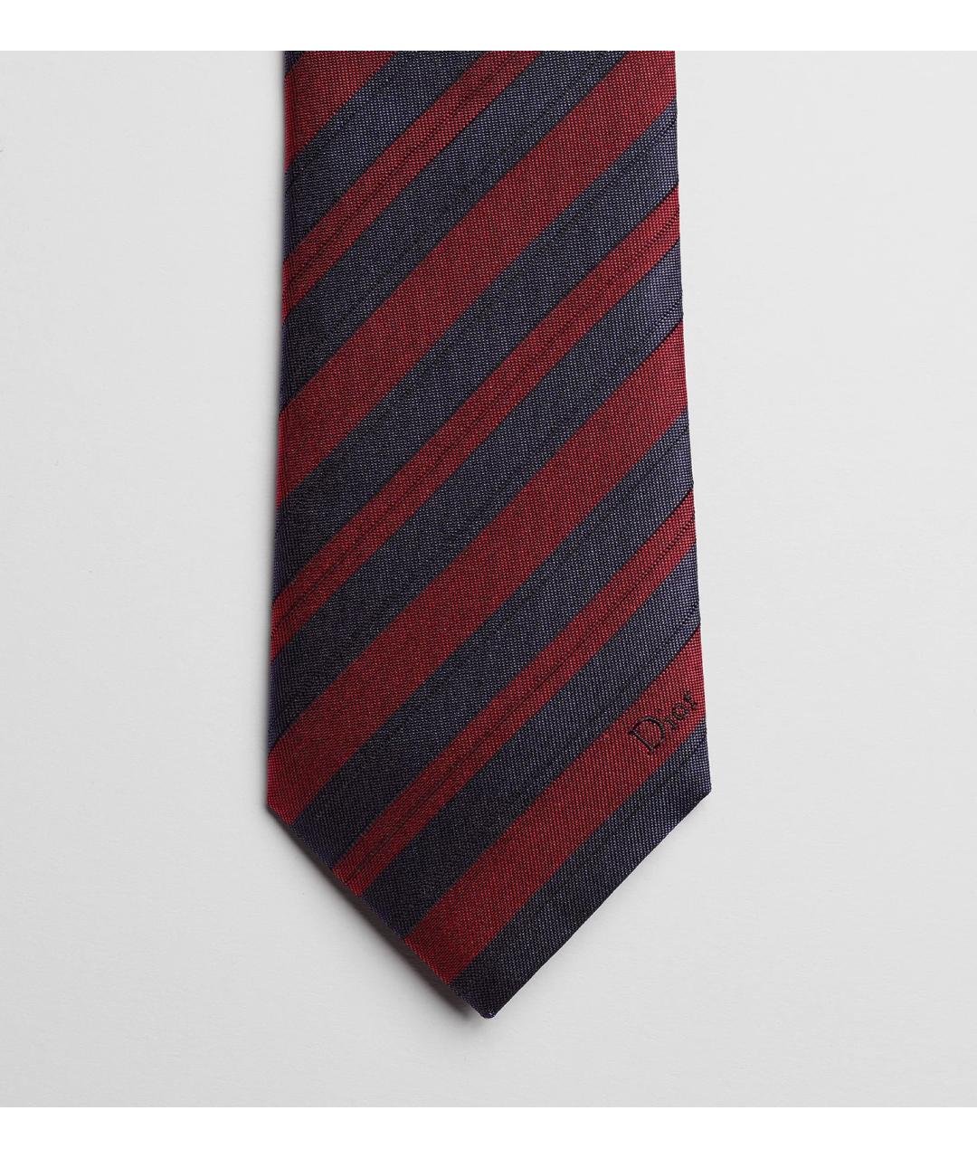 CHRISTIAN DIOR Бордовый шелковый галстук, фото 3