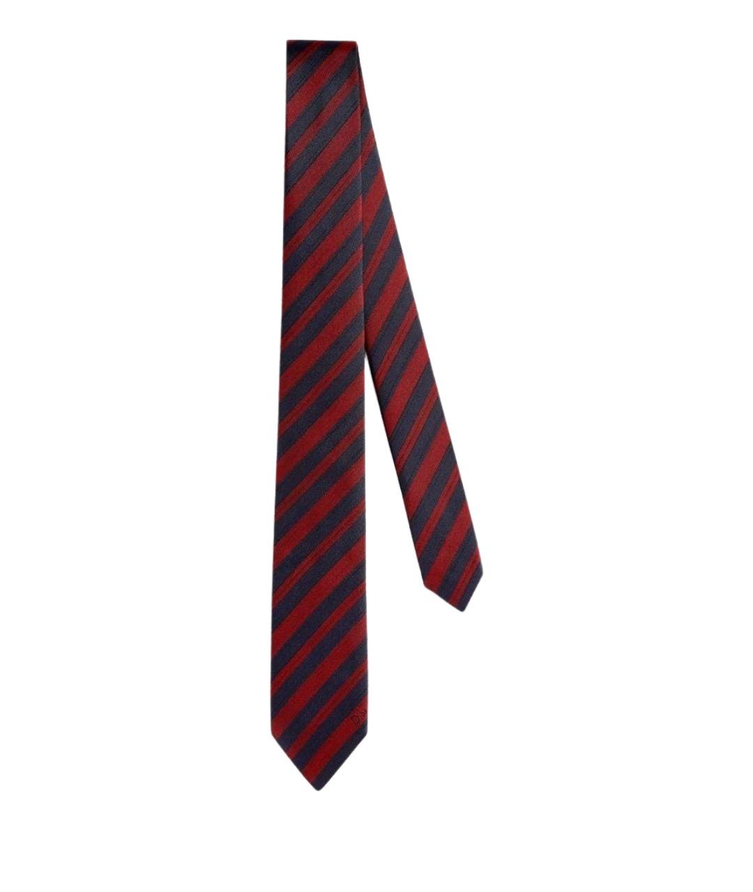 CHRISTIAN DIOR Бордовый шелковый галстук, фото 1