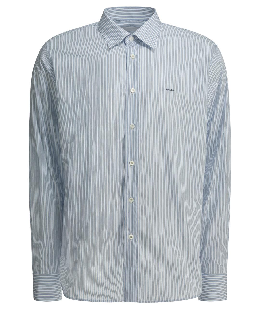 PRADA Голубая хлопковая кэжуал рубашка, фото 1