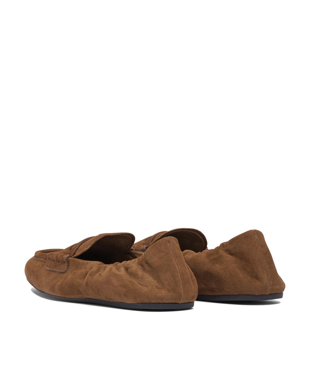 MIU MIU Коричневые замшевые лоферы, фото 4