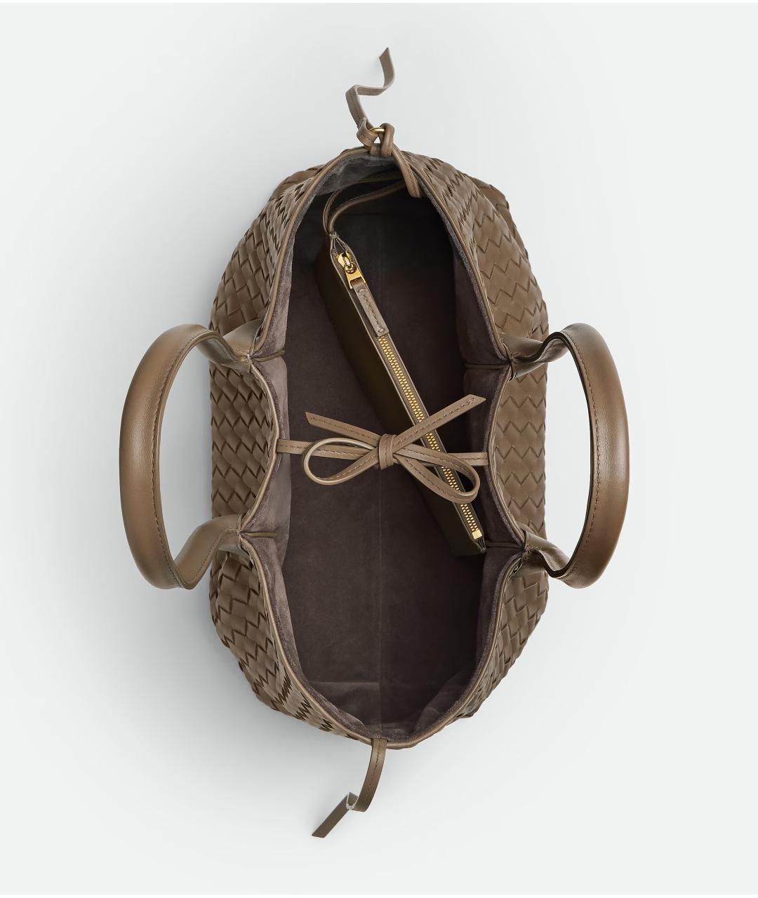 BOTTEGA VENETA Коричневая кожаная сумка через плечо, фото 2