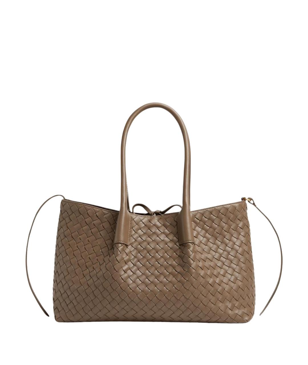 BOTTEGA VENETA Коричневая кожаная сумка через плечо, фото 1