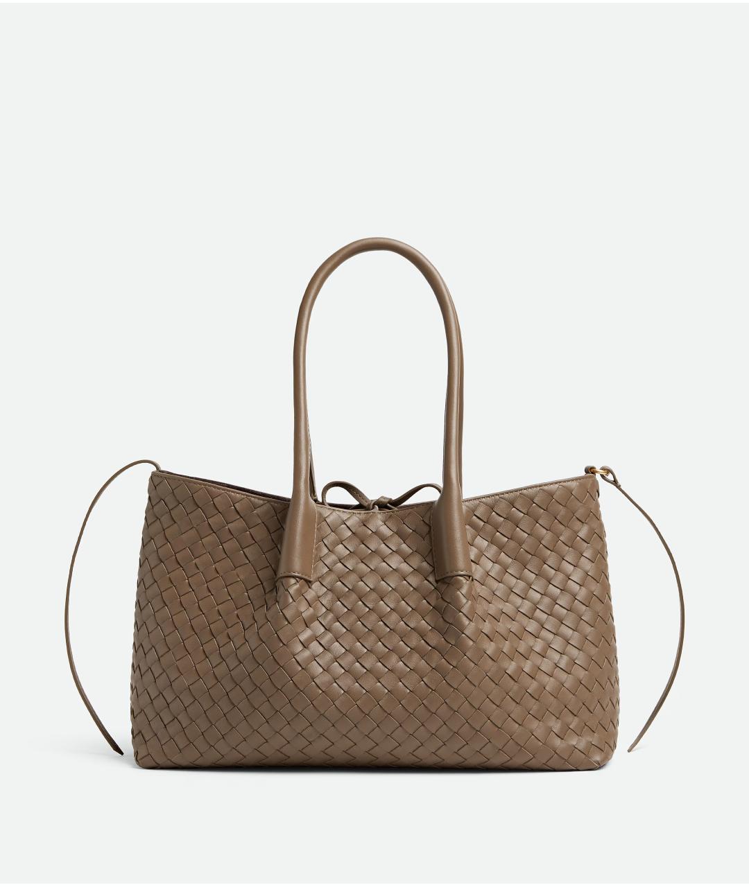 BOTTEGA VENETA Коричневая кожаная сумка через плечо, фото 6