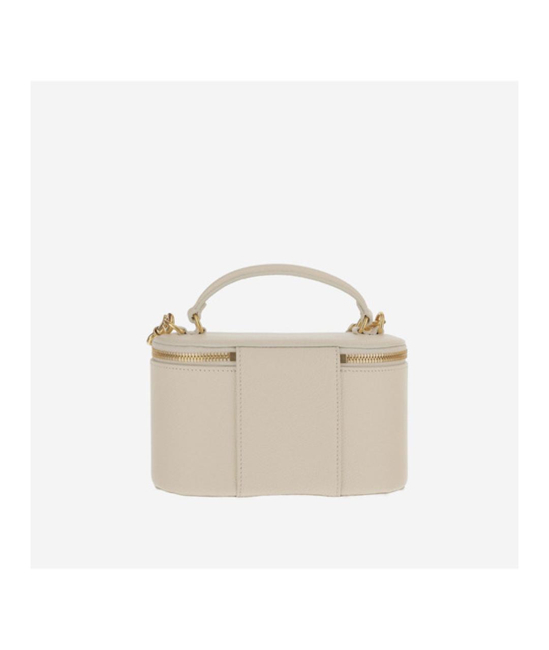 VALENTINO Белая кожаная сумка с короткими ручками, фото 2