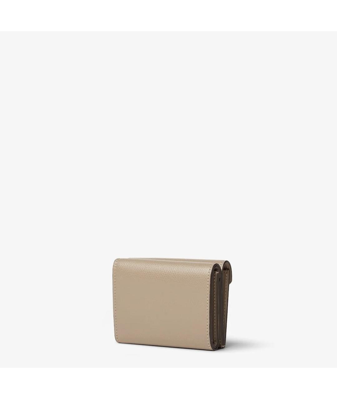 FENDI Бежевый кожаный кошелек, фото 3