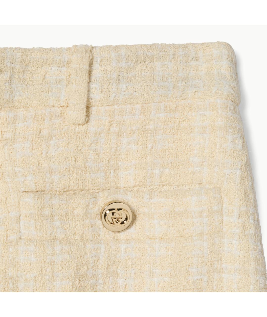 GUCCI Бежевые хлопковые брюки широкие, фото 2