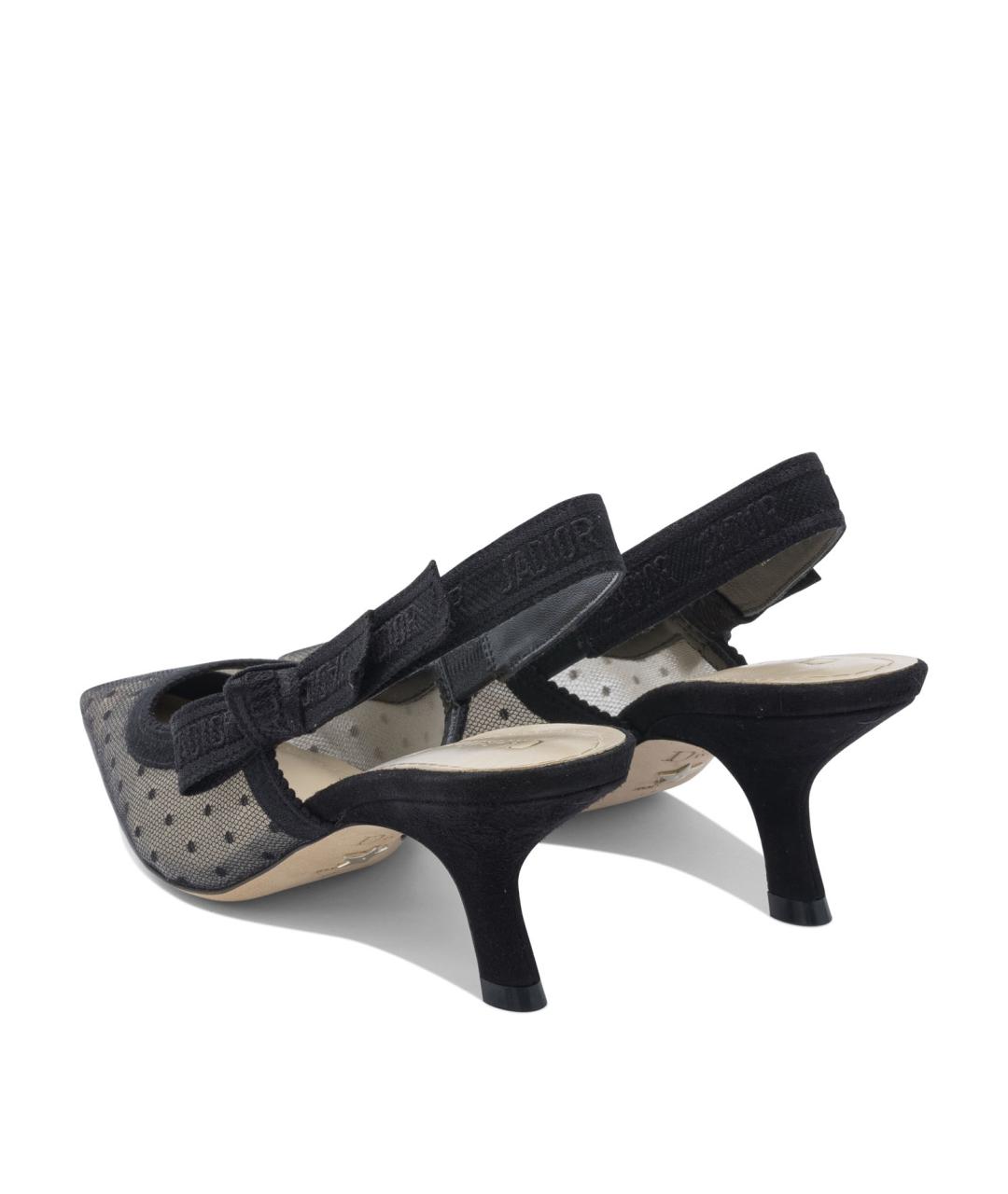 CHRISTIAN DIOR Черные текстильные туфли, фото 4