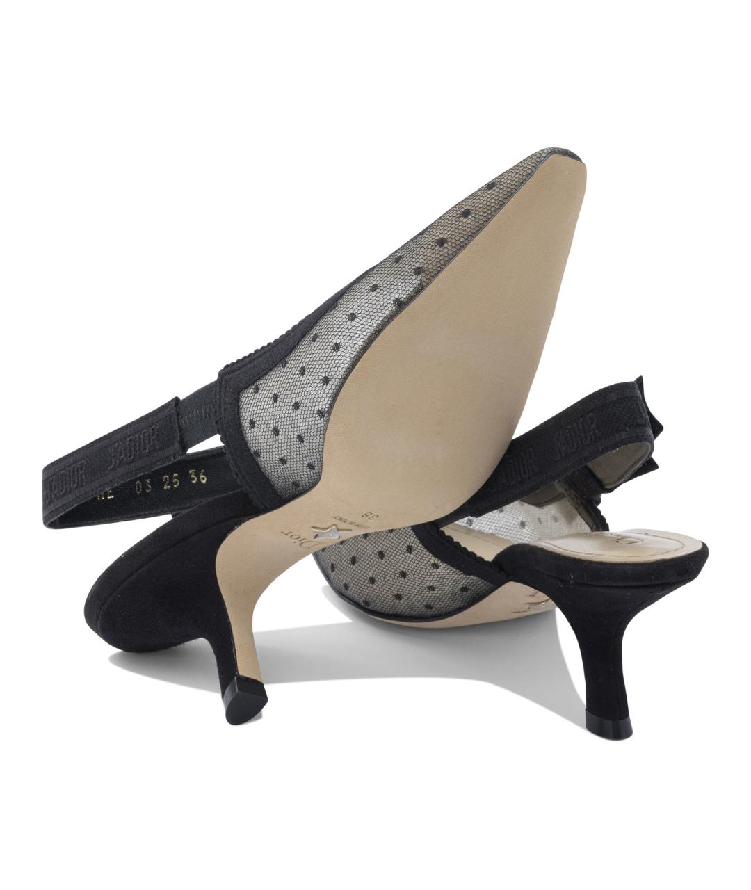 CHRISTIAN DIOR Черные текстильные туфли, фото 5