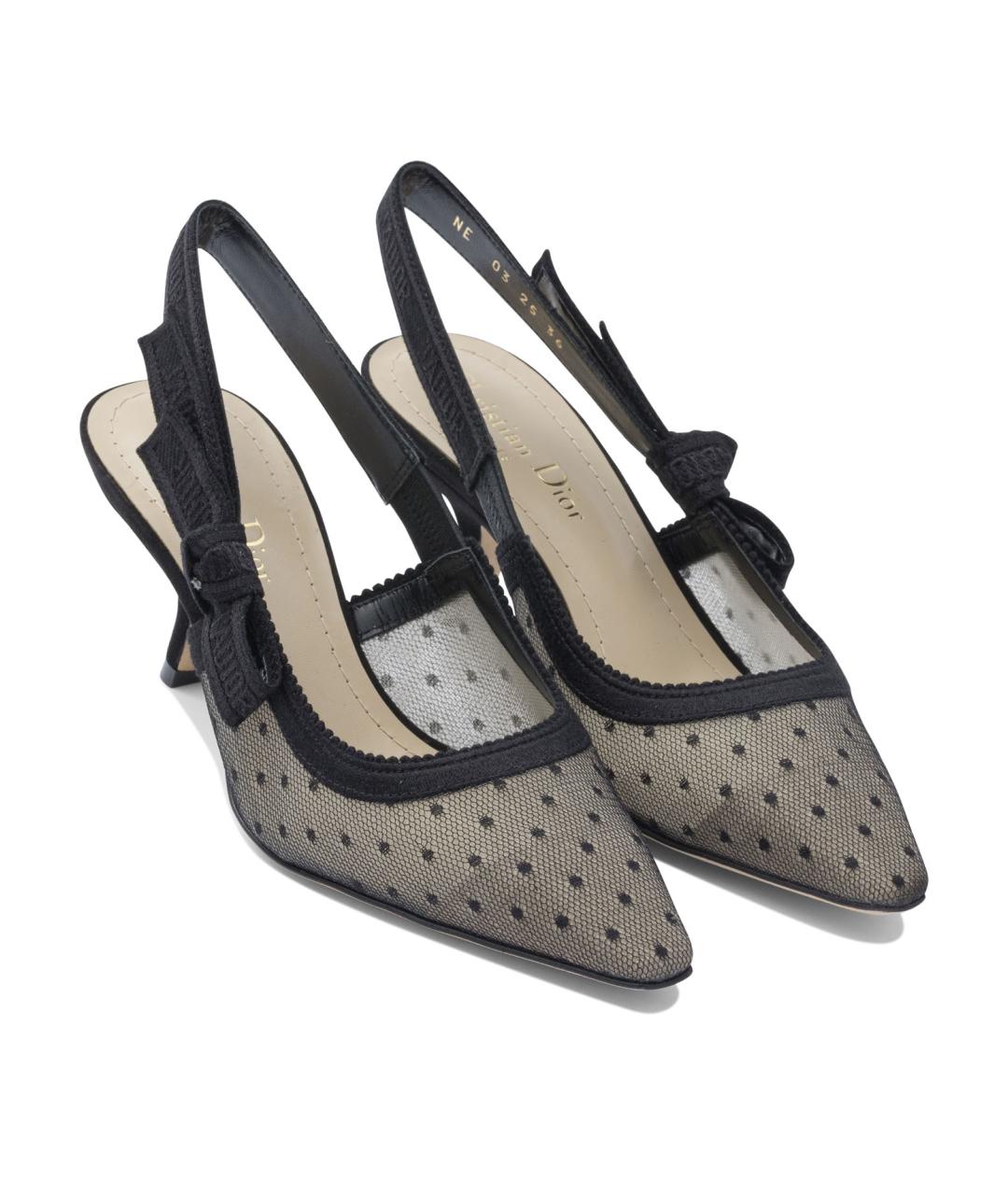 CHRISTIAN DIOR Черные текстильные туфли, фото 2