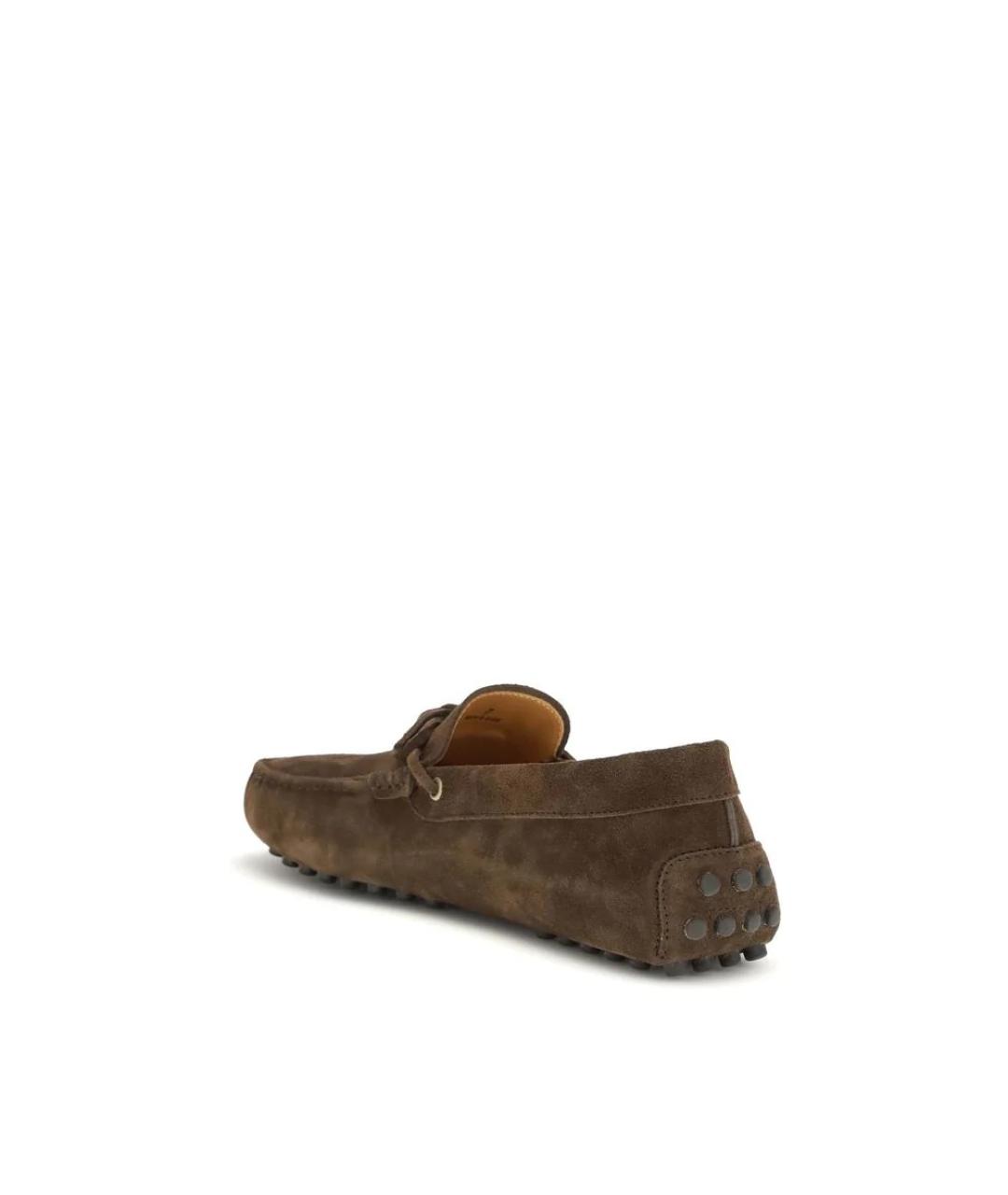 TOD'S Коричневые замшевые лоферы, фото 3