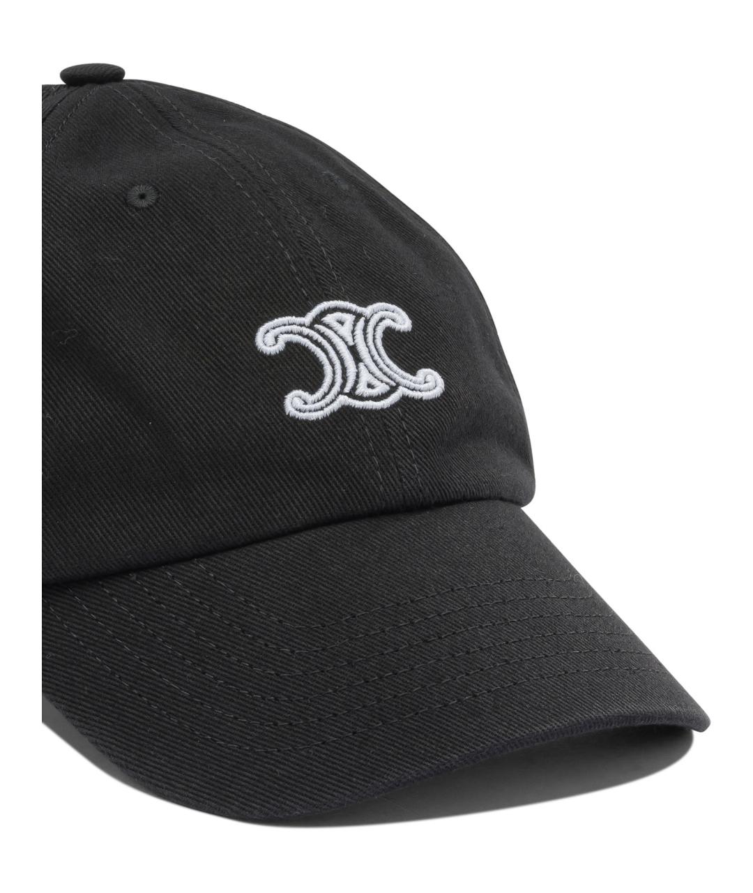 CELINE Черная хлопковая кепка/бейсболка, фото 4
