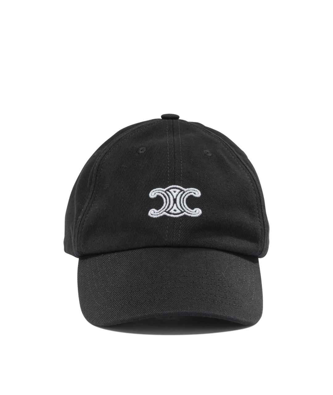 CELINE Черная хлопковая кепка/бейсболка, фото 1