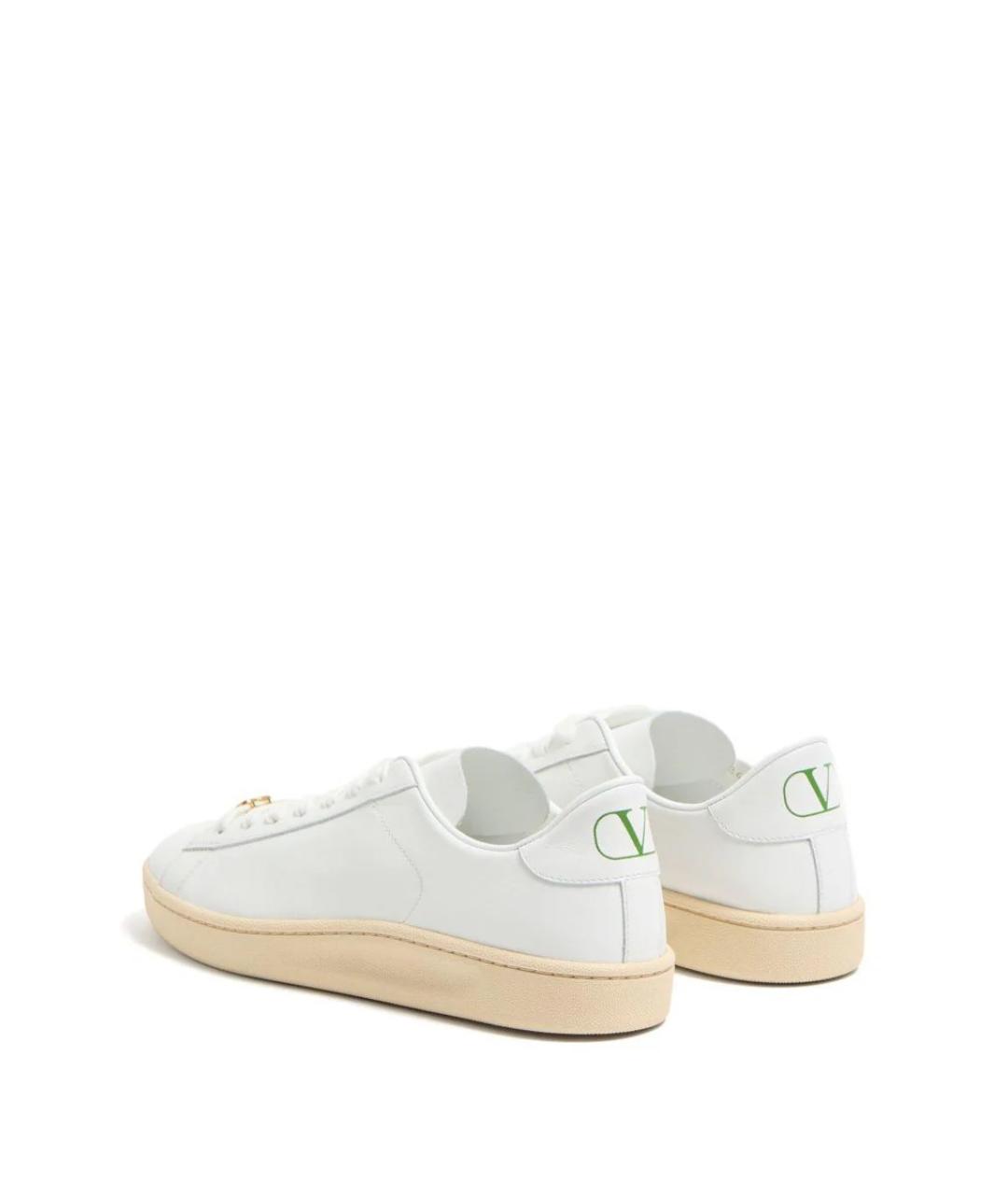 VALENTINO Белые кожаные низкие кроссовки / кеды, фото 2