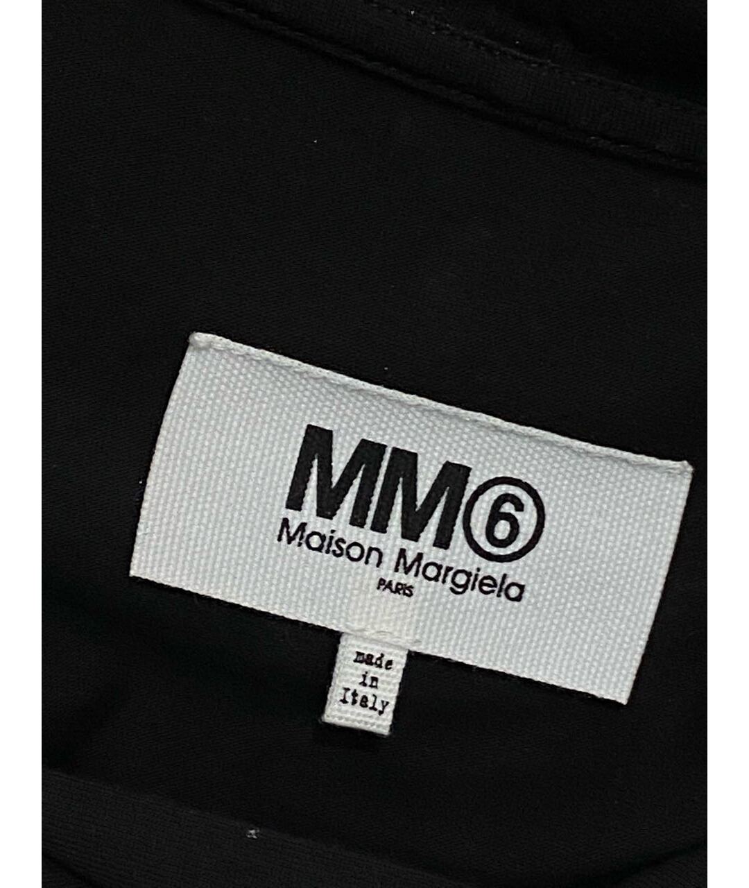 MM6 MAISON MARGIELA Черное хлопковое платье, фото 4