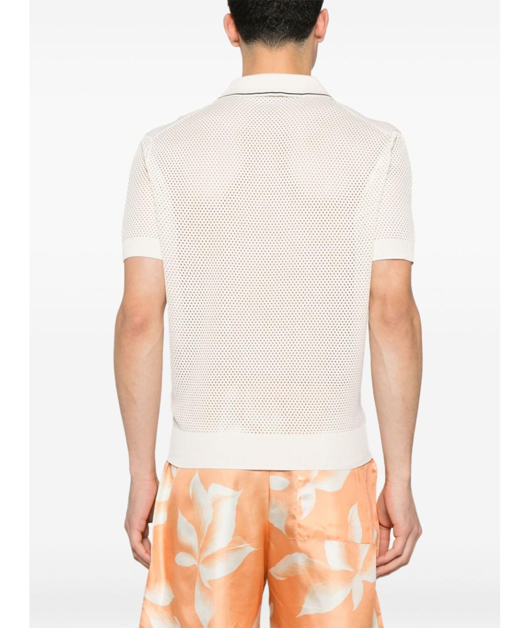 PRADA Белое хлопковое поло с коротким рукавом, фото 2