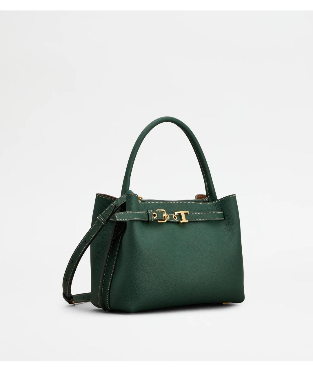 TOD'S Зеленая кожаная сумка через плечо, фото 2